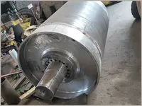 鑄鋼接盤滾筒生産中